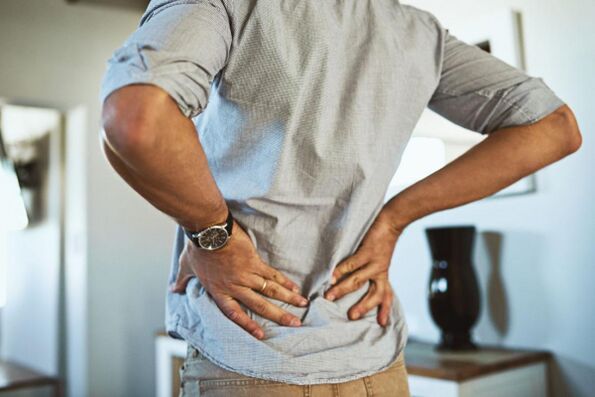 Low pain with the curvature of the spine